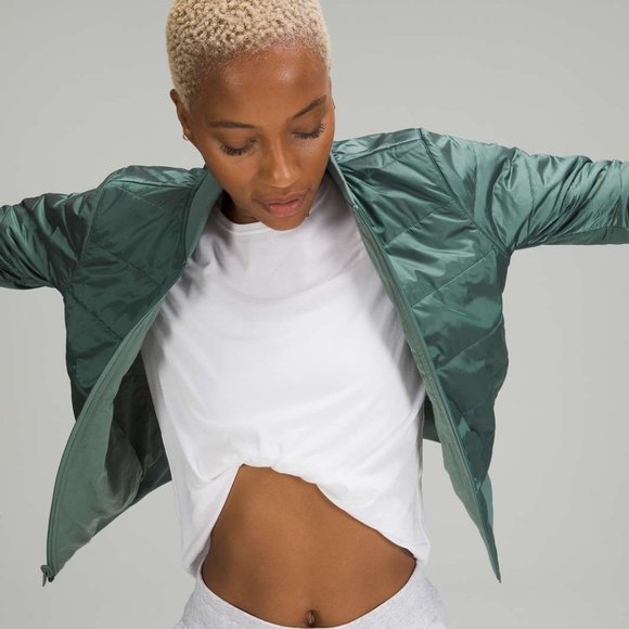 NWT Lululemon Non Stop Reversible Bomber, Sz 4, Tidewater Teal! - Picture 4 of 11